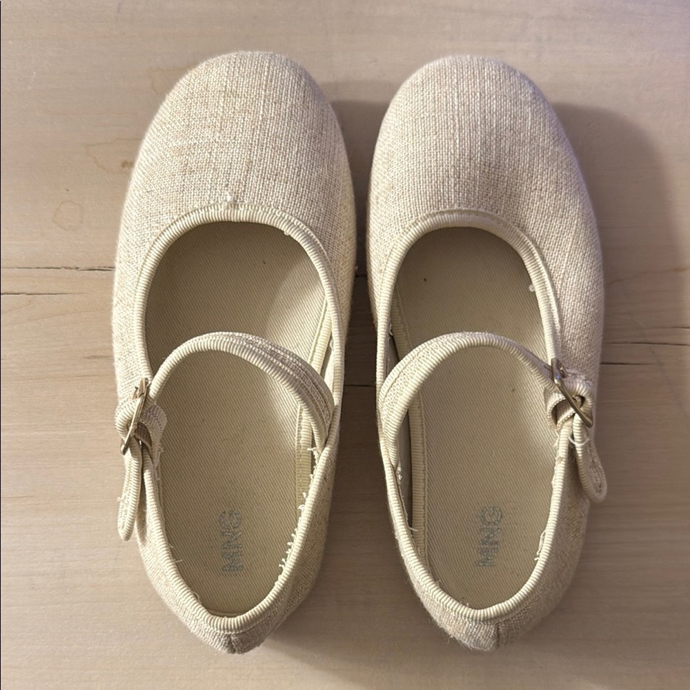 MANGO Kids Cream Mary Jane Shoes